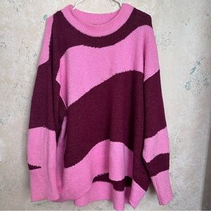 Pink and Maroon Sweater size 2X